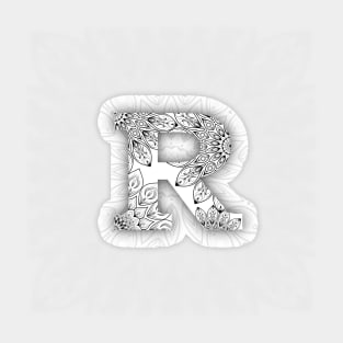 'R' Intricate Pattern Sticker